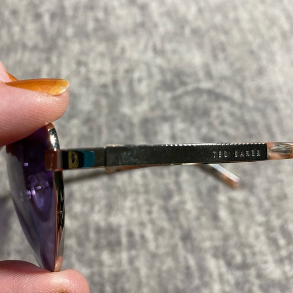 Ted Baker Silver and Lavender Cat Eye Sunglasses - Picture 11 of 11